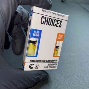 Choices Vape Blueberry x Sour Diesel delivers a sweet berry flavor with diesel undertones, offering a balanced, uplifting, and relaxing experience.
