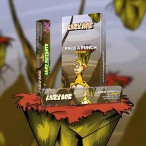 **"Experience Lazy Ape Pack Punch: bold flavors, intense potency, premium cannabis oil, and sleek convenience for the ultimate vaping satisfaction."**