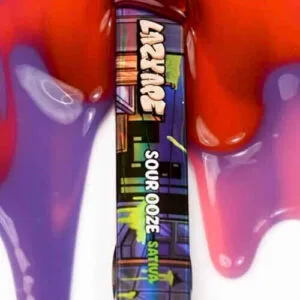 **"Elevate your day with Lazy Ape Sour Ooze Sativa: bold citrus flavors, uplifting effects, energizing high, and premium quality."**