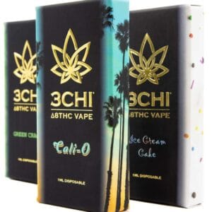 Experience smooth, potent vaping with the 3Chi Delta 8 Disposable Vape, offering 1g of Delta 8 THC and natural terpenes.