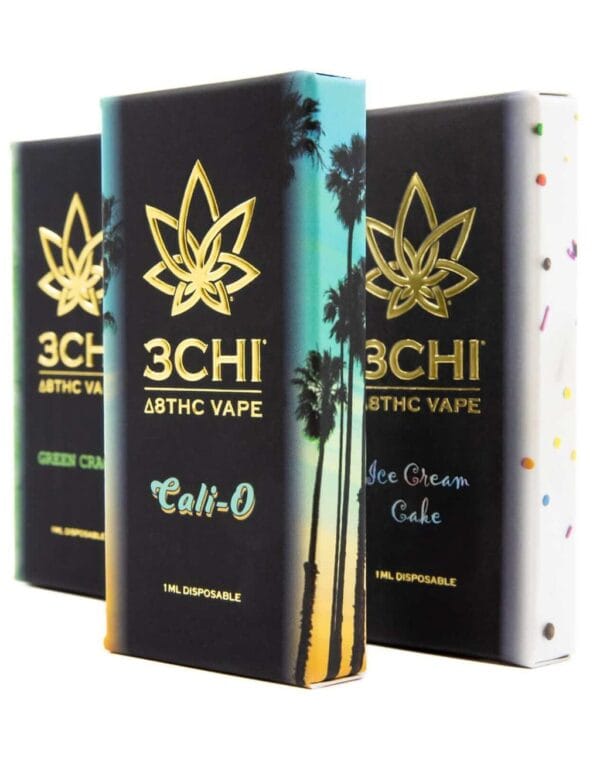 Experience smooth, potent vaping with the 3Chi Delta 8 Disposable Vape, offering 1g of Delta 8 THC and natural terpenes.