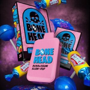 Bone Head Bubblegum Blow Pop delivers a nostalgic bubblegum candy flavor with Liquid Diamonds + Live Resin for a smooth, potent hybrid experience.