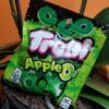Enjoy Trolli 600MG Apple gummies—deliciously tart and sweet, packed with potent THC for relaxation, euphoria, stress relief, and long-lasting effects.
