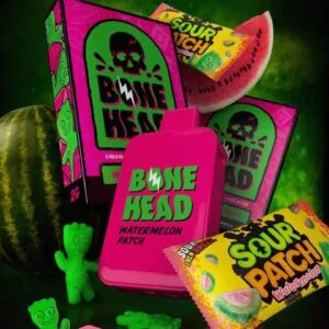 Bone Head Watermelon Patch offers a refreshing watermelon flavor with Liquid Diamonds and Live Resin, delivering a balanced hybrid experience.