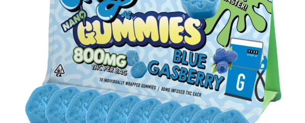 Experience fast-acting THC with Nano Gummies Blue Gasberry. Enjoy sweet berry flavor, rapid absorption, and a potent, lasting high.