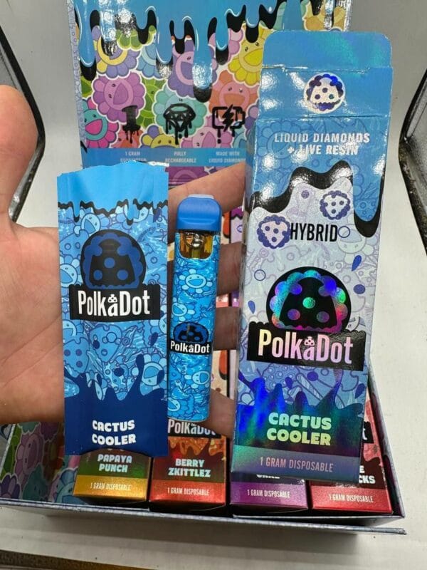 Polka Dot Disposable Vape offers a convenient, flavorful cannabis experience with premium extracts, sleek design, and easy portability.