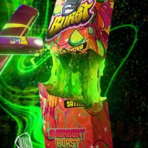 Sherbert Burst is a vibrant, tangy candy that delivers a fizzy, fruity explosion of flavor, perfect for a refreshing treat.