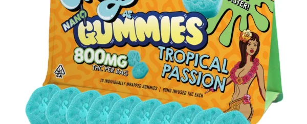 Enjoy fast-acting, potent THC with Nano Gummies Tropical Passion. Experience exotic tropical flavors, rapid absorption, and a smooth, long-lasting high.