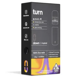 TURN DISPOSABLE G.O.A.T 41 (i-hyrbid) / 100% Live Resin / 1G Pod