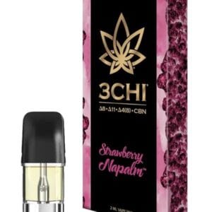 3CHI | Delta-8 THC Vape Pod - Strawberry Napalm | 2g Disposable Vape Pod