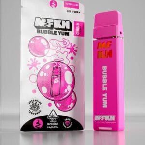 Enjoy the nostalgic sweetness of bubblegum with MFKN 2G Disposable Bubble Yum—smooth, fun, and perfect for all-day vaping.