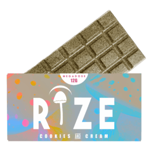 Rize | Cookies & Cream Mushroom Chocolate Bar | Megasdose 12g Bar