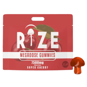 Rize | Super Cherry Mushroom Gummies | Megadose 7500mg - 15ct