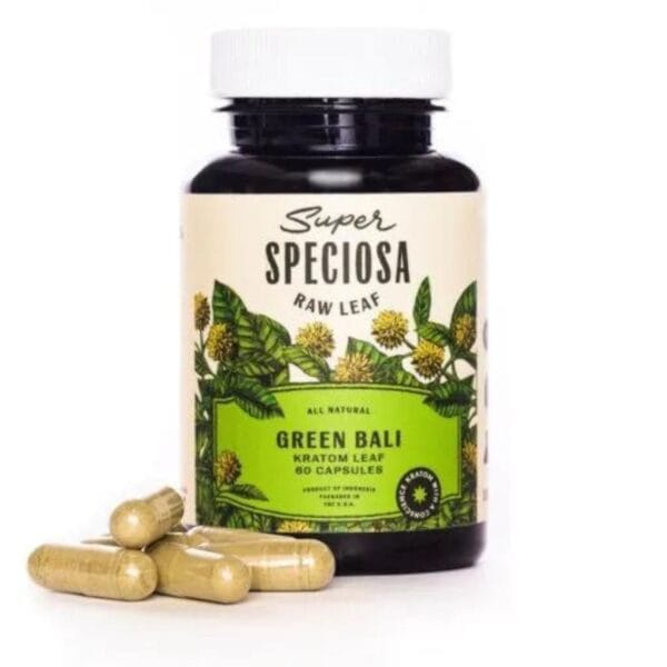 Boost energy, enhance focus, and relieve discomfort with Super Speciosa Green Bali Kratom Capsules (60ct). Premium, lab-tested, and perfectly balanced.