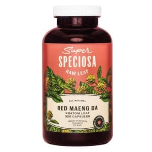 Super Speciosa | Red Maeng Da Kratom Capsules | Bulk Kratom - 320ct
