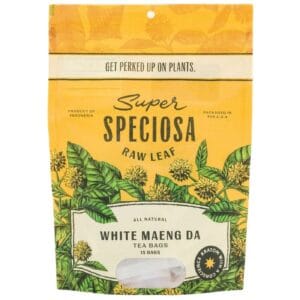 Boost energy and focus with Super Speciosa White Maeng Da Kratom Tea Bags. Enjoy natural clarity in every cup.