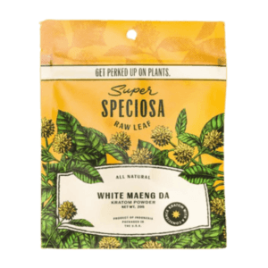 Boost energy and focus with Super Speciosa White Maeng Da Raw Leaf Powder. 20g of pure, natural kratom powder.