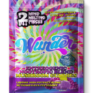 Wunder | Grape Mushroom Gummies with Kava | 1200mg Entheogenic Extract + 150mg Kava - 2ct Sample Pack