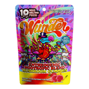 Wunder | Strawnana Mushroom Gummies | 1200mg High Potency Entheogenic Extract - 10ct